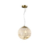 Modern Natural Alabaster Sphere Pendant Light with Solid Brass Hardware Luxury Stone Globe Lamp