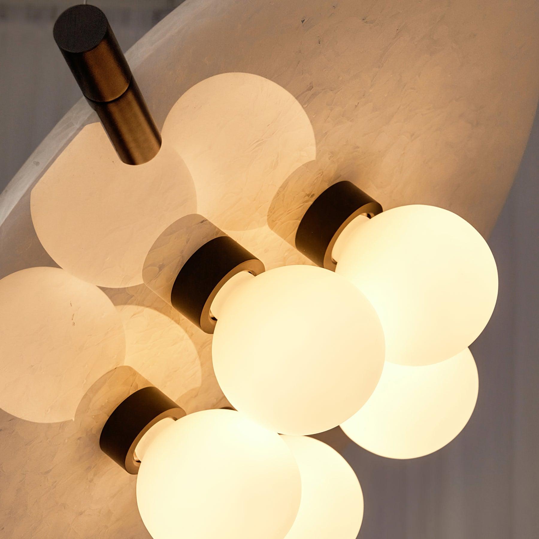 Modern Natural Alabaster Stone Magma Pendant Light with Matte Black Steel Frame