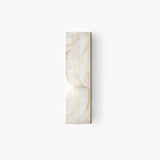 Modern Natural Alabaster Stone Wall Sconce Set of Two Integrated LED Gold Wall Light