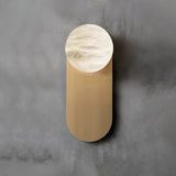 Modern Natural Alabaster Wall Sconce Set of 2 Luxury Stone Lighting for Bedroom and Living Room