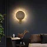 Modern Natural Crystal Wall Sconce Luxury Gold LED Wall Mounted Lighting Fixture