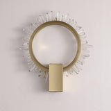 Modern Natural Crystal Wall Sconce Luxury Gold LED Wall Mounted Lighting Fixture