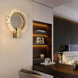 Modern Natural Crystal Wall Sconce Luxury Gold LED Wall Mounted Lighting Fixture