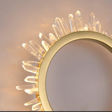Modern Natural Crystal Wall Sconce Luxury Gold LED Wall Mounted Lighting Fixture
