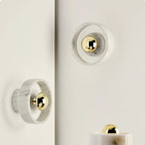 Modern Natural Marble Aura LED Wall Sconce with Gold Mirror Finish for Interior Lighting