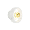 Modern Natural Marble Aura LED Wall Sconce with Gold Mirror Finish for Interior Lighting