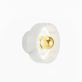 Modern Natural Marble Aura LED Wall Sconce with Gold Mirror Finish for Interior Lighting
