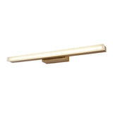 Modern Natural Wood LED Vanity Light for Bathroom Mirror Rectangular Wall Mounted Sconce Fixture