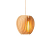 Modern Natural Wood Sphere Pendant Light Globe Slat Ceiling Hanging Lamp for Home Decor