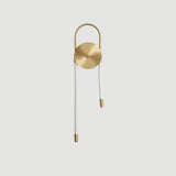 Modern Necklace Loop Brass Wall Lamp Integrated LED Minimalist Indoor Sconce Lighting