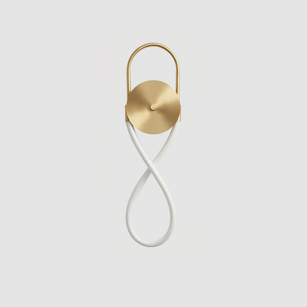 Modern Necklace Loop Brass Wall Lamp Integrated LED Minimalist Indoor Sconce Lighting