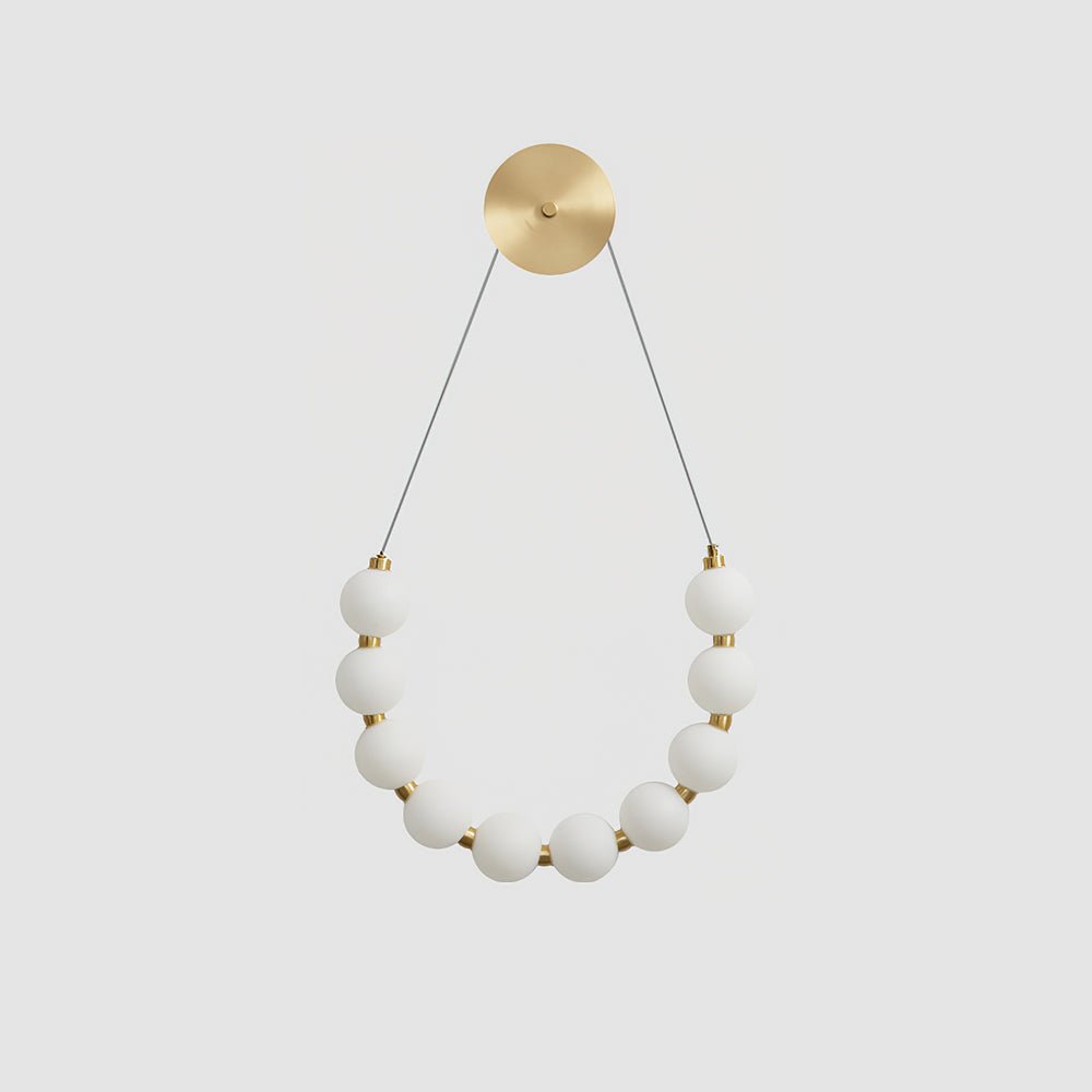 Modern Necklace Loop Brass Wall Lamp Integrated LED Minimalist Indoor Sconce Lighting