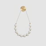 Modern Necklace Loop Brass Wall Lamp Integrated LED Minimalist Indoor Sconce Lighting
