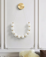 Modern Necklace Loop Brass Wall Lamp Integrated LED Minimalist Indoor Sconce Lighting
