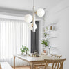 Modern Nordic 3 Glass Globe LED Pendant Light for Dining Room and Living Space