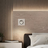 Modern Nordic 3W LED Recessed Wall Sconce with 360 Degree Rotation Adjustable Reading Light