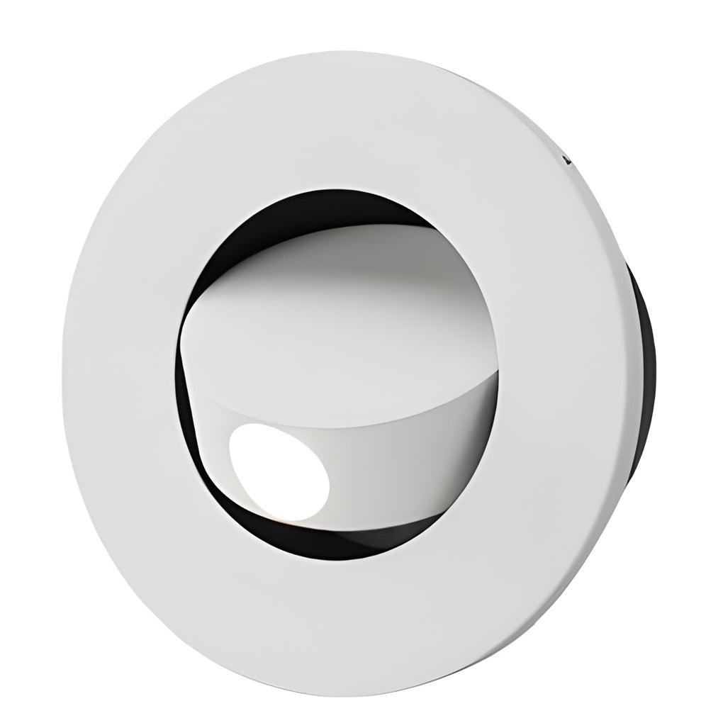Modern Nordic 3W LED Recessed Wall Sconce with 360 Degree Rotation Adjustable Reading Light