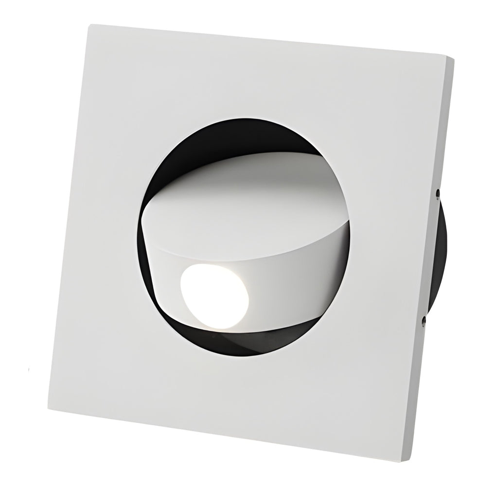 Modern Nordic 3W LED Recessed Wall Sconce with 360 Degree Rotation Adjustable Reading Light