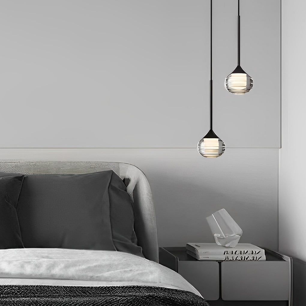 Modern Nordic Acrylic Ball Pendant Light Luxury Screw Thread Globe LED Hanging Lamp