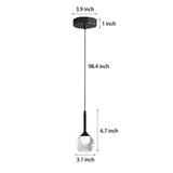 Modern Nordic Acrylic Ball Pendant Light Luxury Screw Thread Globe LED Hanging Lamp