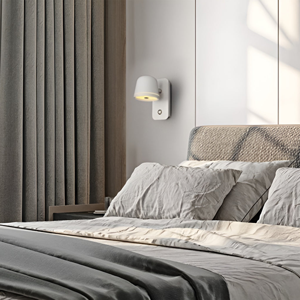 Modern Nordic Adjustable LED Wall Sconce with Stepless Dimming for Bedroom and Living Room