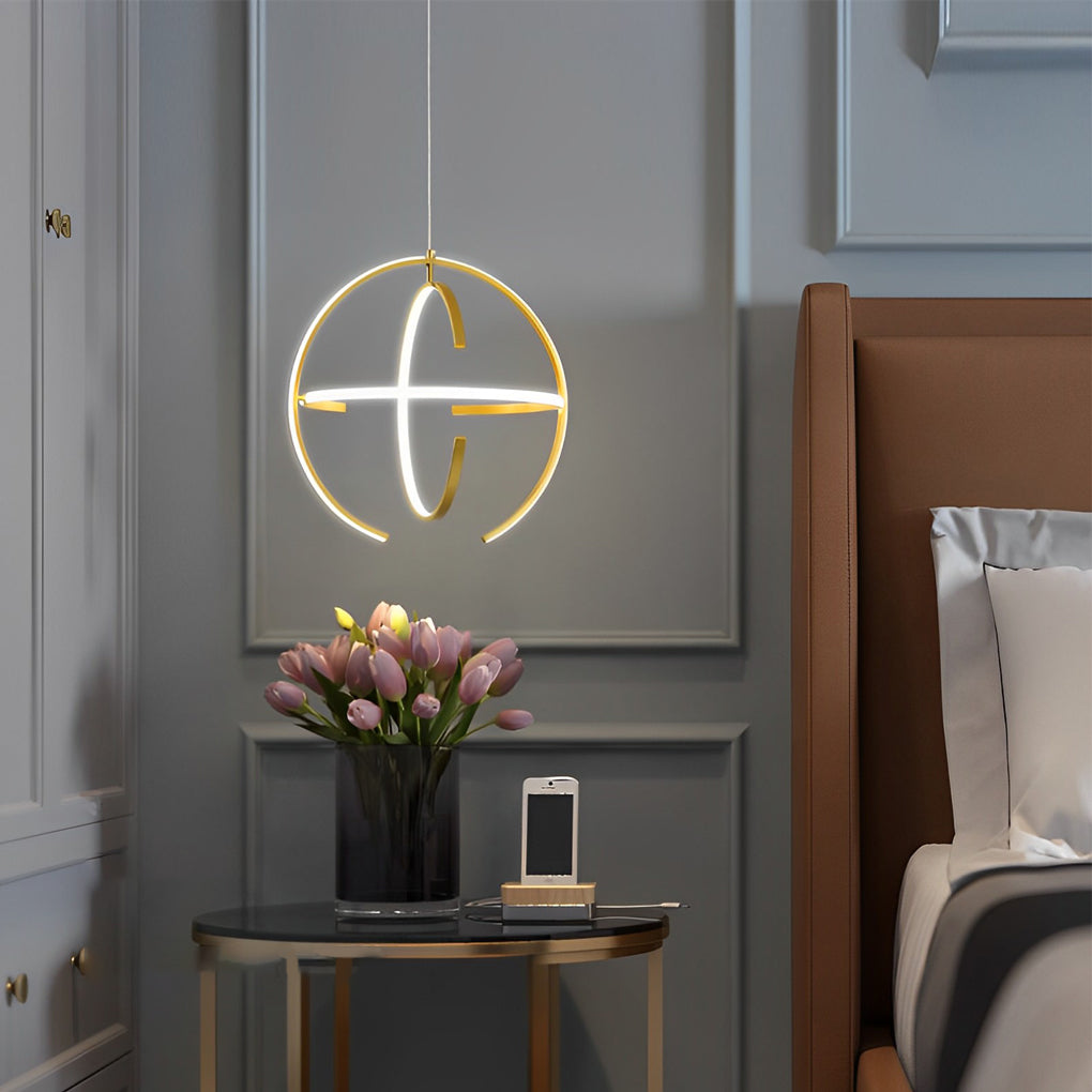 Modern Nordic Adjustable Ring LED Chandelier for Kitchen and Dining Room Pendant Lighting