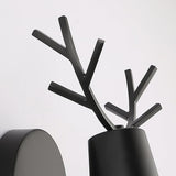 Modern Nordic Antler Deer Head Wall Sconce Indoor Metal Bracket Light for Bedroom
