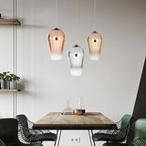 Modern Nordic Art Glass Gradient Pendant Light LED Hanging Fixture for Dining Room