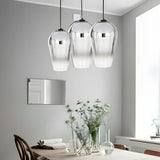 Modern Nordic Art Glass Gradient Pendant Light LED Hanging Fixture for Dining Room