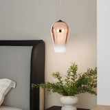 Modern Nordic Art Glass Gradient Pendant Light LED Hanging Fixture for Dining Room