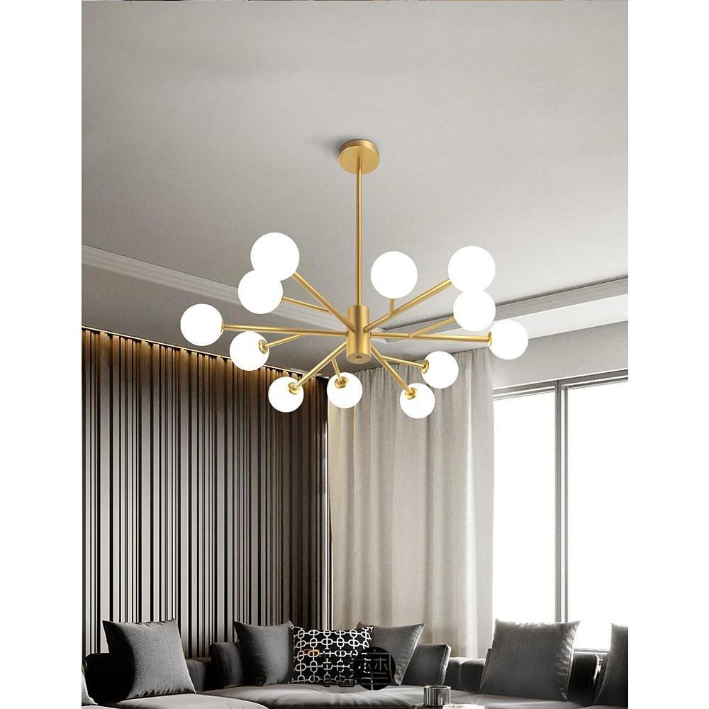 Modern Nordic Bubble Glass Globe Cluster Pendant Light for Contemporary Living Room LED Ceiling Chandelier