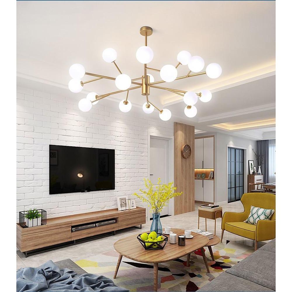 Modern Nordic Bubble Glass Globe Cluster Pendant Light for Contemporary Living Room LED Ceiling Chandelier