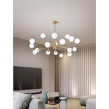 Modern Nordic Bubble Glass Globe Cluster Pendant Light for Contemporary Living Room LED Ceiling Chandelier