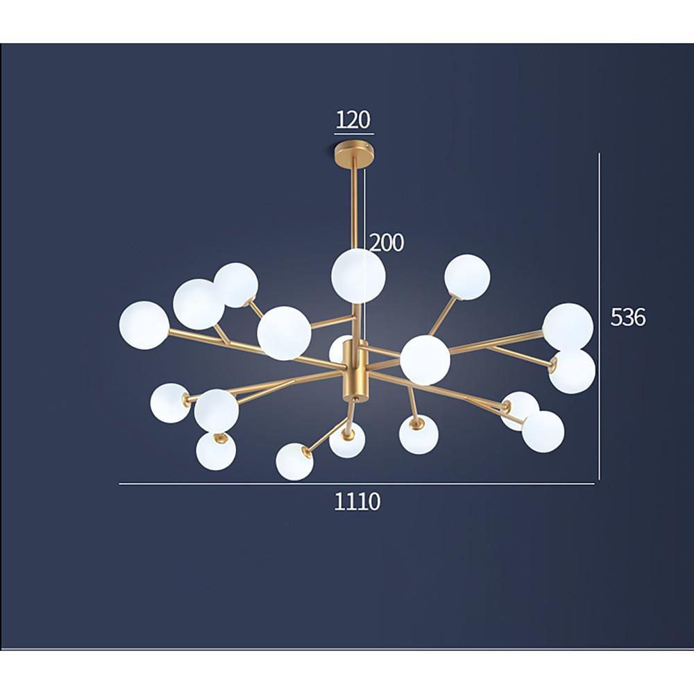 Modern Nordic Bubble Glass Globe Cluster Pendant Light for Contemporary Living Room LED Ceiling Chandelier
