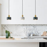 Modern Nordic Ceramic Pendant Light with Marble Stone Shade for Kitchen Island and Dining Room
