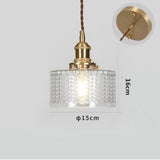 Modern Nordic Circular Glass Pendant Light with Textured Shade for Kitchen Island and Bedroom