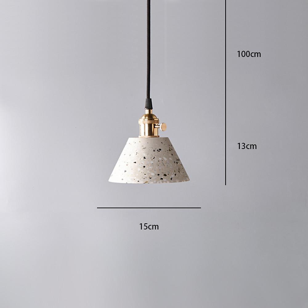 Modern Nordic Cone Ceramic Pendant Light Minimalist Hanging Ceiling Lamp for Kitchen Dining Room