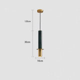 Modern Nordic Cylindrical Pendant Light Metal and Marble LED Hanging Lamp for Dining Room