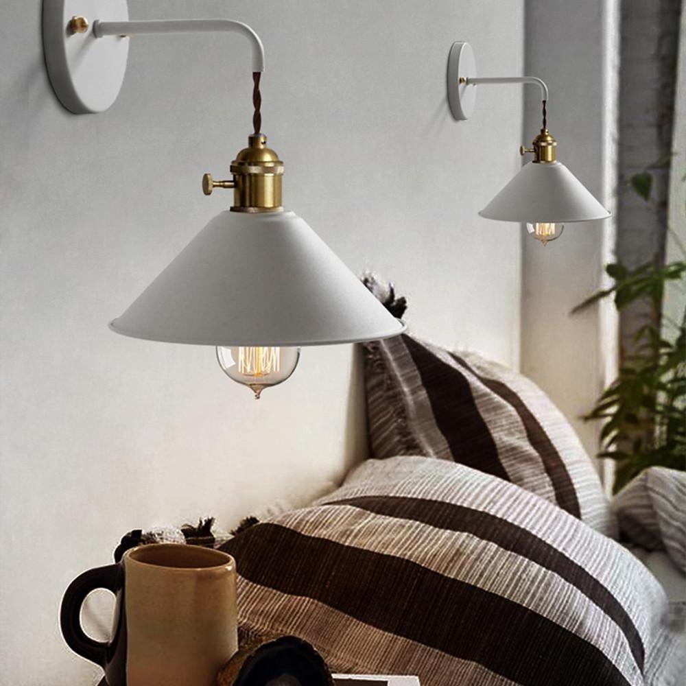 Modern Nordic Dome Wall Sconce Metal Painted LED Sidelight for Bedroom Living Room