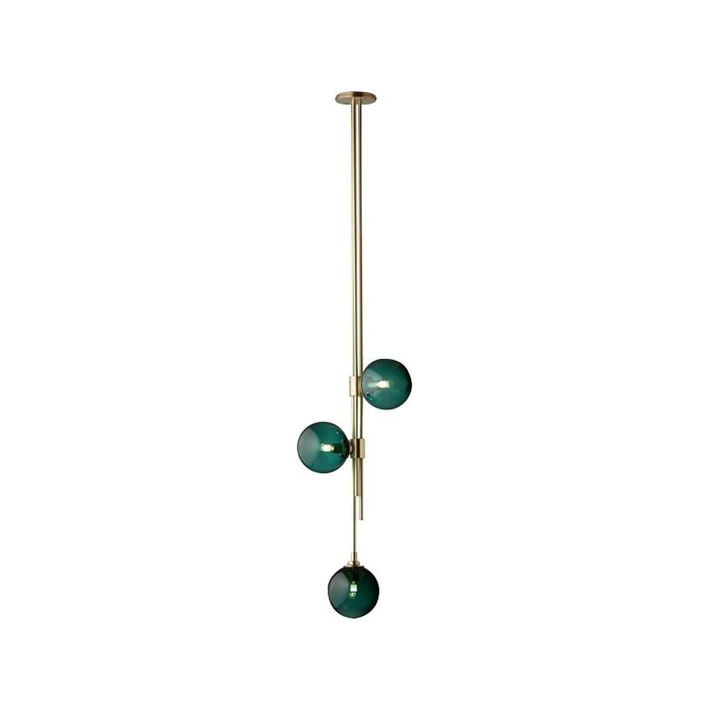 Modern Nordic Elongated Gold Pendant Light with Glass Shades for Dining and Living Areas