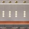 Modern Nordic Geometric LED Copper Pendant Light with Acrylic Globe Shades