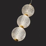 Modern Nordic Geometric LED Copper Pendant Light with Acrylic Globe Shades
