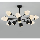 Modern Nordic Geometric LED Pendant Light Metal Acrylic Chandelier for Living Room