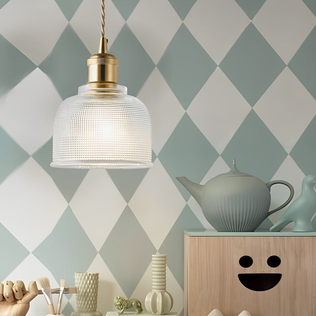 Modern Nordic Glass Bowl Pendant Light with Electroplated Metal Finish for Kitchen Island