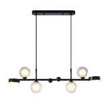 Modern Nordic Glass Globe LED Chandelier 3 Step Dimming Dining Room Island Pendant Light