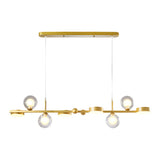 Modern Nordic Glass Globe LED Chandelier 3 Step Dimming Dining Room Island Pendant Light