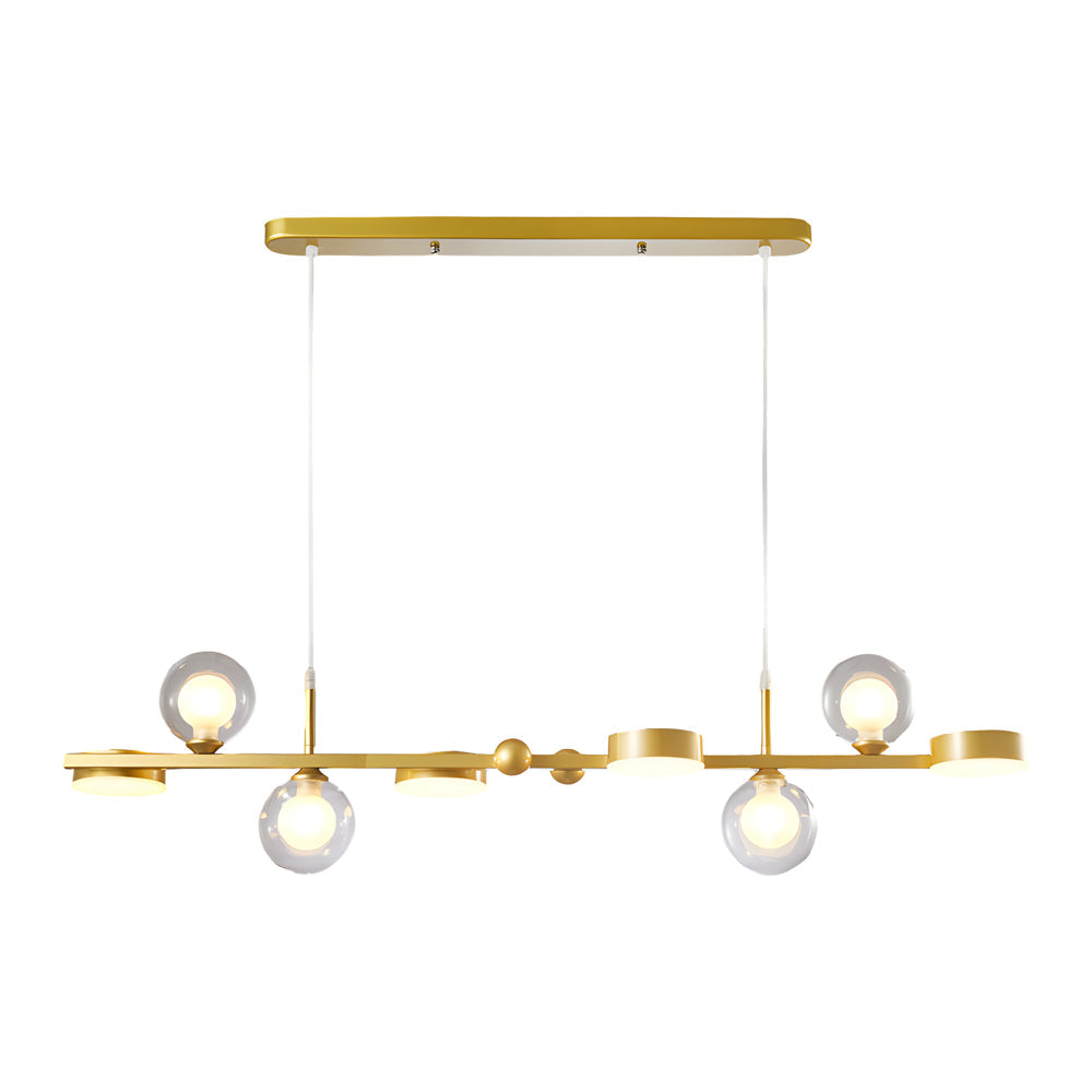 Modern Nordic Glass Globe LED Chandelier 3 Step Dimming Dining Room Island Pendant Light