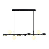Modern Nordic Glass Globe LED Chandelier 3 Step Dimming Dining Room Island Pendant Light