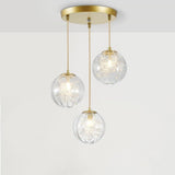 Modern Nordic Glass Globe Pendant Light Artistic Spherical Hanging Lamp for Kitchen and Bedroom