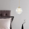Modern Nordic Glass Globe Pendant Light Artistic Spherical Hanging Lamp for Kitchen and Bedroom